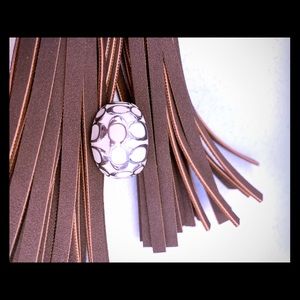 Coach White Enamel Silver Ring size 7.5